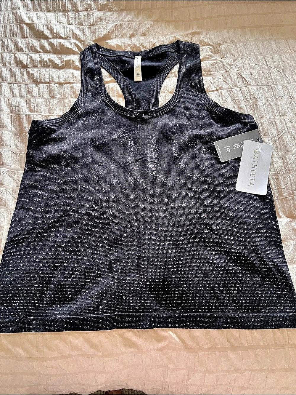 Athleta Momentum Tank Black Polyester Tank Top Size Medium NWT
